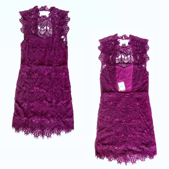 NWT Free People Daydream Lace Bodycon Slip Dress S - Picture 4 of 9